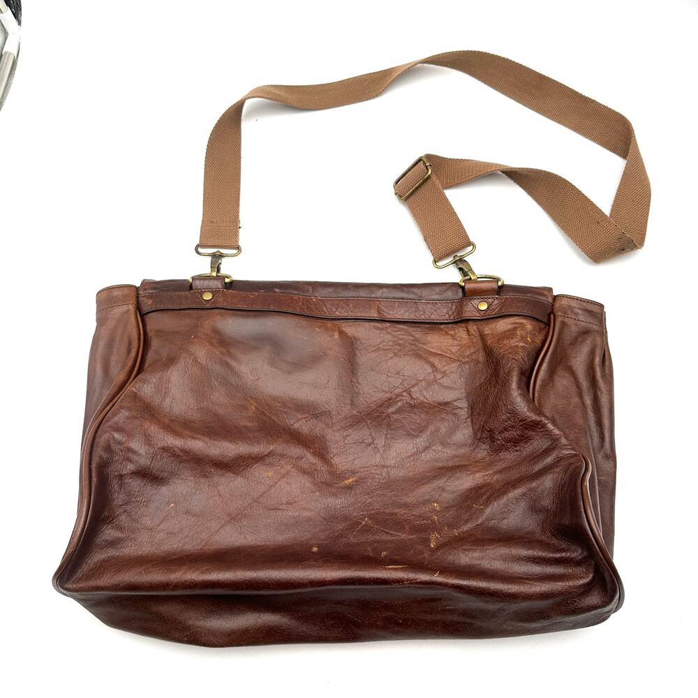DeCoro leather Messenger Bag Full Grain Laptop Satchel Work Bag Men Office - Picture 16 of 16